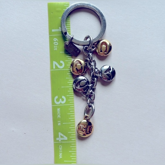 COACH SILVER/GOLD KEY CHAIN KEY FOB! - Picture 2 of 6